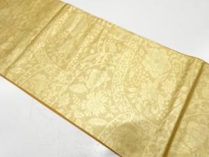 アンティーク　花鳥更紗模様織り出し袋帯（材料）